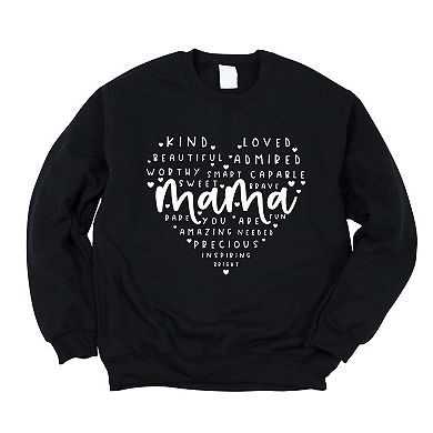 Simply Sage Market Mama Affirmations Heart Sweatshirt