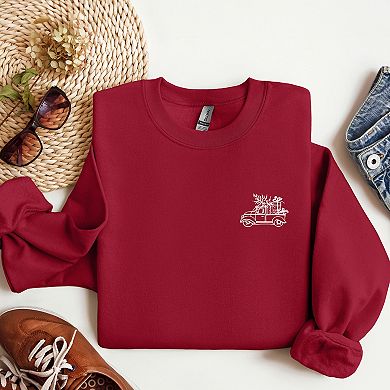 Truck With Gifts Mini - Women's Graphic Sweatshirt