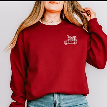 Truck With Gifts Mini - Women's Graphic Sweatshirt