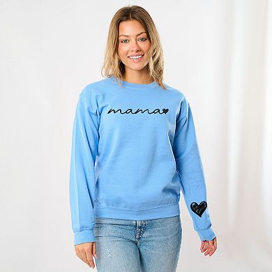 Mama Cursive Heart - Women's Graphic Sweatshirt