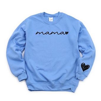 Mama Cursive Heart - Women's Graphic Sweatshirt