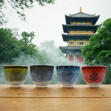 Bazillion Dreams Avatar The Last Airbender Four Nations Ramen Bowl Set with Chopsticks