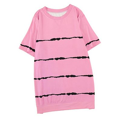 Women's Loose Casual Tunic Tee Shirt - Stylish Top With Side Split