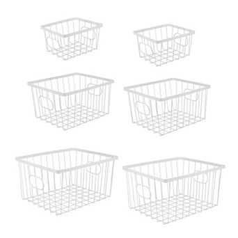Camden Vintage Industrial Handmade Wire Metal Nesting Storage Baskets (Set of 6)