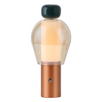 10.75" Glam Candle-Style Rechargeable/Cordless Dimmable Integrated LED Table Lamp with Touch Sensor