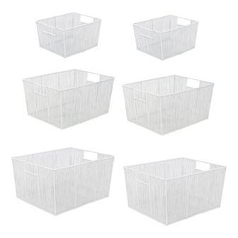 Sutton Modern Glam Handmade Wire Metal Nesting Storage Baskets (Set of 6)
