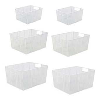 Sutton Modern Glam Handmade Wire Metal Nesting Storage Baskets (Set of 6)
