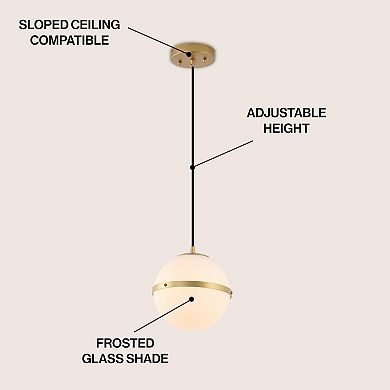 Porter 8" Modern Minimalist Globe LED Pendant Light