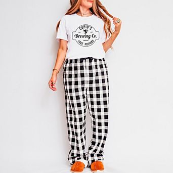 Cupid's Brewing Co. Plaid Pajama Set