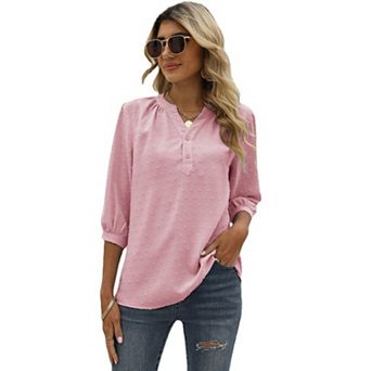 Women's Clothing Spring And Summer New Stand Up Collar Shirt With Flower Ball Leisure And Loose Top