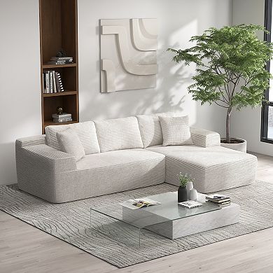 Right hand facing Cloud Sectional Couch Chaise,Modern Modular Sofa with Deep Seat