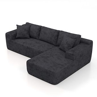 Right hand facing Cloud Sectional Couch Chaise,Modern Modular Sofa with Deep Seat