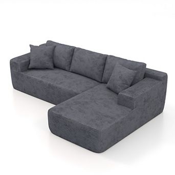 Right hand facing Cloud Sectional Couch Chaise,Modern Modular Sofa with Deep Seat