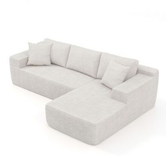 Right hand facing Cloud Sectional Couch Chaise,Modern Modular Sofa with Deep Seat