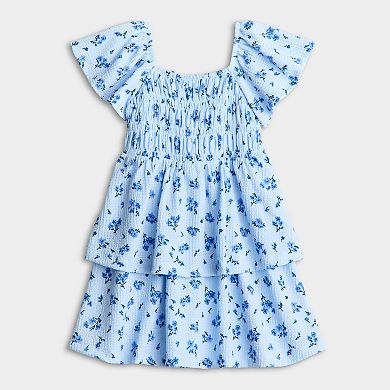 Baby & Toddler Girl Jumping Beans® Tiered Flutter Sleeve Dress