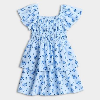 Baby & Toddler Girl Jumping Beans® Tiered Flutter Sleeve Dress