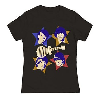 Juniors' The Monkees Band Member Stars Graphic Tee