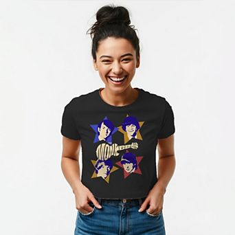 Juniors' The Monkees Band Member Stars Graphic Baby Tee