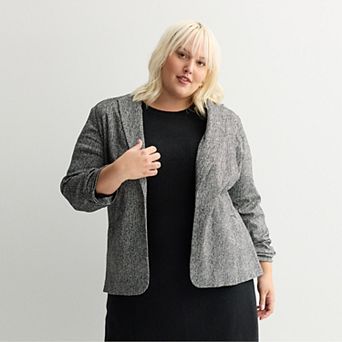 Plus Size Nine West Closureless Blazer