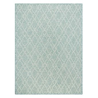 Nicole Miller Corin Distressed UV Fade Resistant Indoor / Outdoor Rug