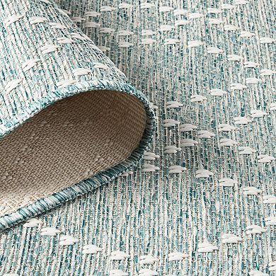 Nicole Miller Corin Distressed UV Fade Resistant Indoor / Outdoor Rug