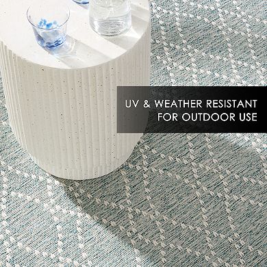 Nicole Miller Corin Distressed UV Fade Resistant Indoor / Outdoor Rug