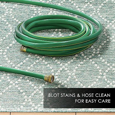 Nicole Miller Corin Distressed UV Fade Resistant Indoor / Outdoor Rug