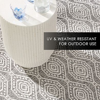 Nicole Miller Corin Ogee UV Fade Resistant Indoor / Outdoor Rug