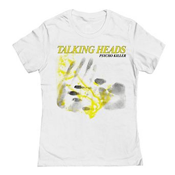Juniors' Talking Heads Psycho Killer Hand Prints Graphic Tee