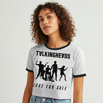 Juniors' Talking Heads Love For Sale Graphic Ringer Baby Tee