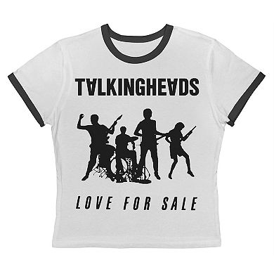 Juniors' Talking Heads Love For Sale Graphic Ringer Baby Tee