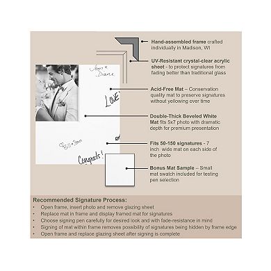 Hera Signature Mat Picture Frame, Photo Frame Guest Book Alternative Weddings, Graduations