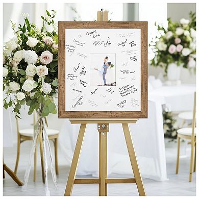 Owl Brown Signature Mat Picture Frame, Photo Frame Guest Book Alternative Weddings, Graduations