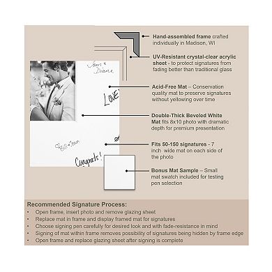 Owl Brown Signature Mat Picture Frame, Photo Frame Guest Book Alternative Weddings, Graduations