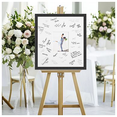 Mezzanotte Signature Mat Picture Frame, Photo Frame Guest Book Alternative Weddings, Graduations