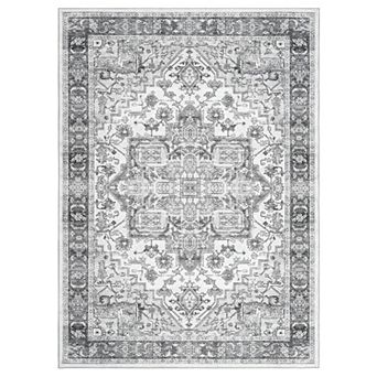 Vintage Area Rug Distressed Boho Soft Rug Carpet, Machine Washable