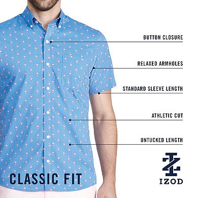 Men's IZOD Breeze Woven Short Sleeve Button-Down Shirt