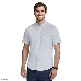 Men's IZOD Breeze Woven Short Sleeve Button-Down Shirt