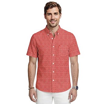 Men's IZOD Breeze Woven Short Sleeve Button-Down Shirt