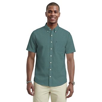 Men's IZOD Breeze Woven Short Sleeve Button-Down Shirt