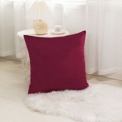 Elegant Comfort 2 Piece Velvet Cushion Cover Solid - Pillow Covers