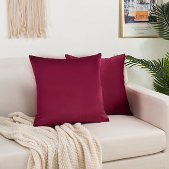 Elegant Comfort 2 pc Velvet Cushion Cover Solid - Pillow Covers