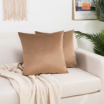 Elegant Comfort 2 pc Velvet Cushion Cover Solid - Pillow Covers