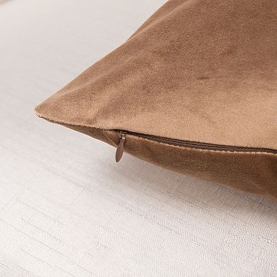Elegant Comfort 2 Piece Velvet Cushion Cover Solid - Pillow Covers