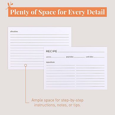 Rileys & Co Citrus Recipe Box 6x4in 50 Cards 15 Dividers