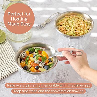 Useful Co Dip Bowl 2pk 20oz Ice Serving Bowls with Lids