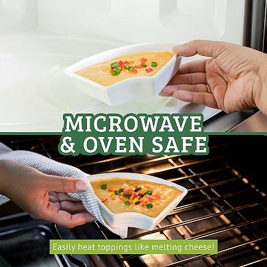 Chef Tacos 13in Ceramic Taco Platter Divided Tray Party