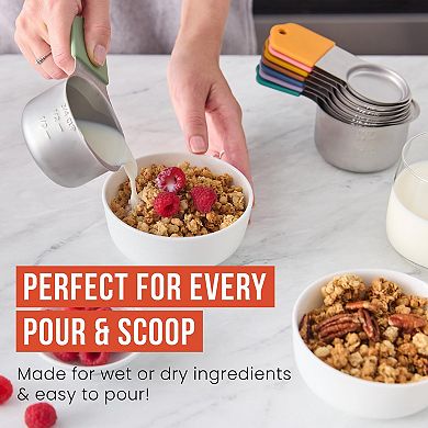 Chef Pomodoro SS Measuring Cups 8pc Magnetic Nested Set
