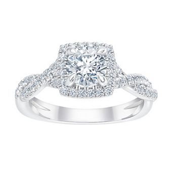 Brilliant Love 10k White Gold 1 1/4 Carat T.W. Lab Grown Diamond Bridal Ring