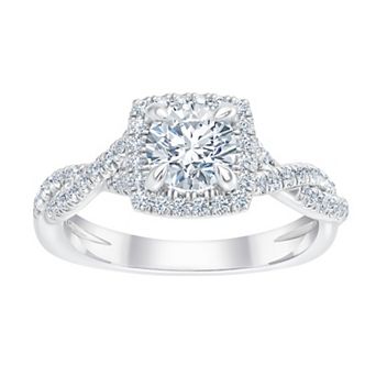 Brilliant Love 10k White Gold 1 1/4 Carat T.W. Lab Grown Diamond Bridal Ring